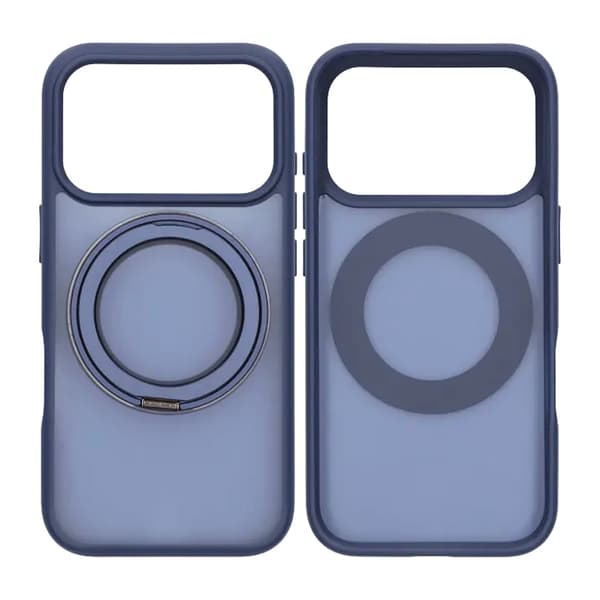 Mobilskal Roterande Magnet Stativ för iPhone 17 Pro - Blå Blå