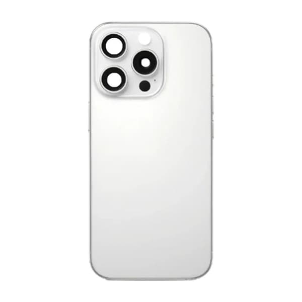 iPhone 16 Pro Baksida Glas med smådelar - Vit Titan Vit