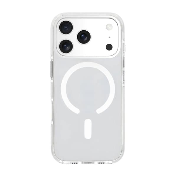 Mobilskal Magnet Dubbelskydd för iPhone 17 Pro - Vit Transparent