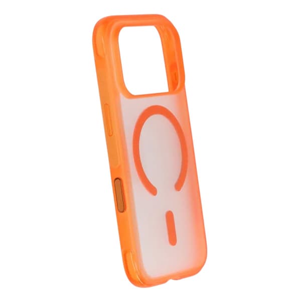 Matte Magnetic Shockproof Airbag  Case For iPhone 17 Pro Orange