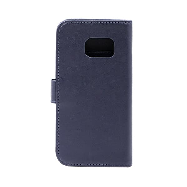 Samsung S7 Edge Wallet Case Leather with Stand - Blue Blå