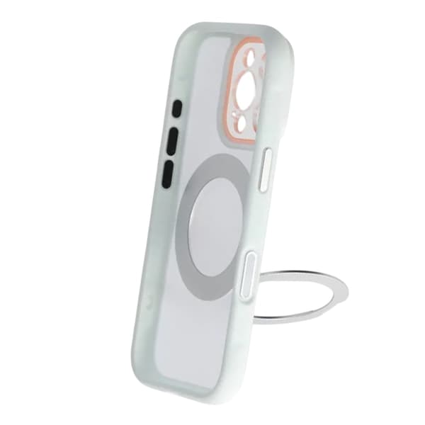 Skal med Roterbart MagSafe-Stativ för iPhone 16 Pro - Vit Vit