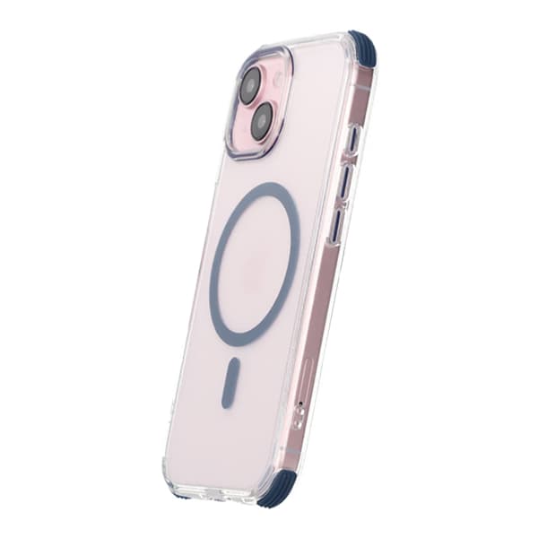 iPhone 15 Rvelon Mobilskal Magnet med Kantskydd - Blå Blå