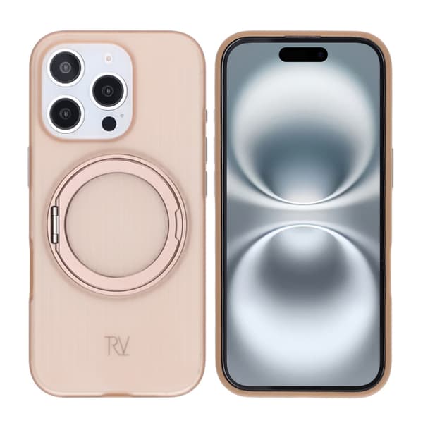 iPhone 16 Pro Rvelon Skal Roterande Magnet Stativ - Brons Bronze