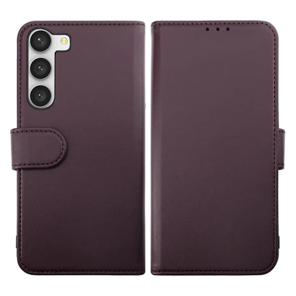 RV Magnetic Wallet Case For Galaxy S23 Plus Dark Cherry Lila