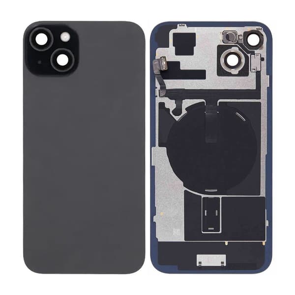 iPhone 15 Plus Baksida Glas Komplett OEM - Svart Svart