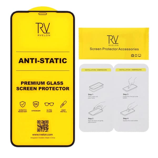 Rvelon Skärmskydd för iPhone 11 Pro/XS/X - 2.5D Härdat Glas - Bulk