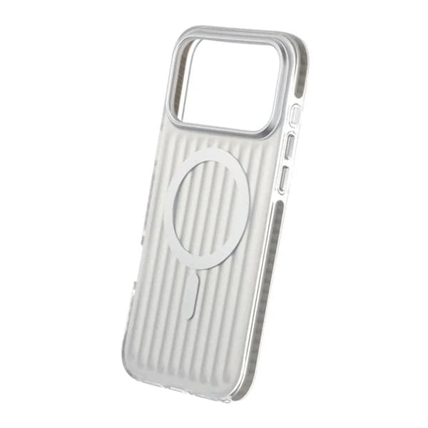 Corrugated Magsafe Mobile Case for iPhone 17 Pro Max - Silver Silver