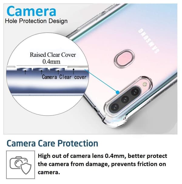 Shockproof Mobile Case Samsung Galaxy A20s - Transparent Transparent