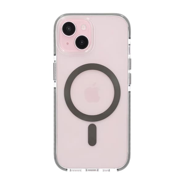 iPhone 15 Mobile Case Magnet Double Protection - Gray Grå