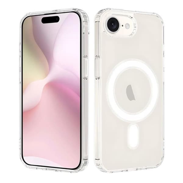 Mobilskal Stöttåligt Magsafe för iPhone 16e och 17e - Transparent Transparent