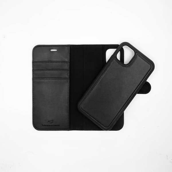 iPhone 11 Pro Max Wallet Case with Detachable Cover - Black Svart