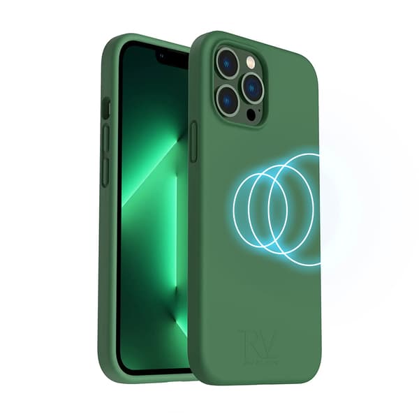 iPhone 14 Pro Silicone Case MagSafe Rvelon - Green Grön