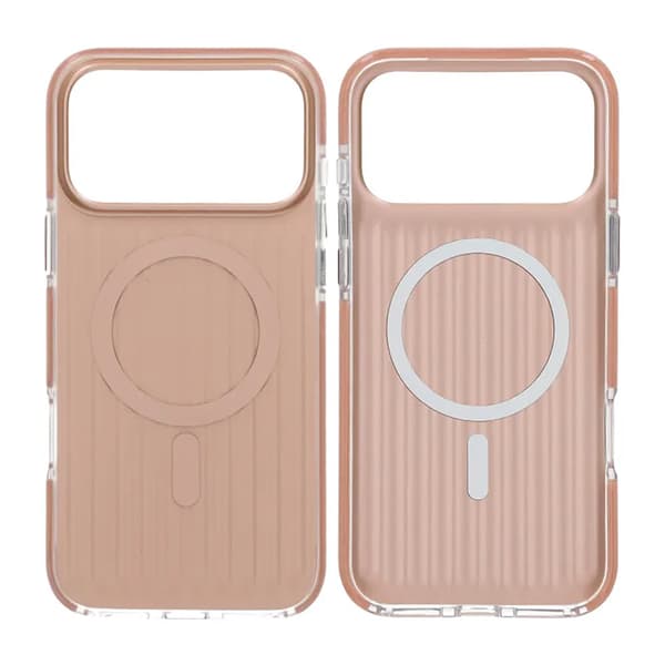 Corrugated Magsafe Mobile Case for iPhone 17 Pro Max - Gold Guld