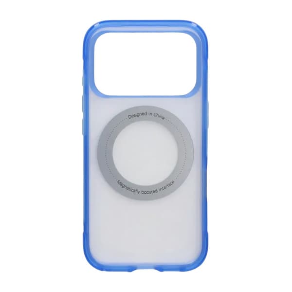 360-degree Rotating Stand Matte Magnetic Shockproof Airbag  Case  For iPhone 17 Pro Max/18 Pro Max Blue