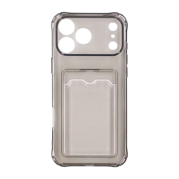 Shockproof Case with Card Holder iPhone 17 Pro Max Black Svart