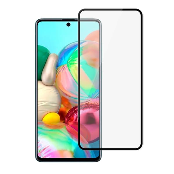 Screen Protector Samsung A72 - 3D Tempered Glass Black Svart