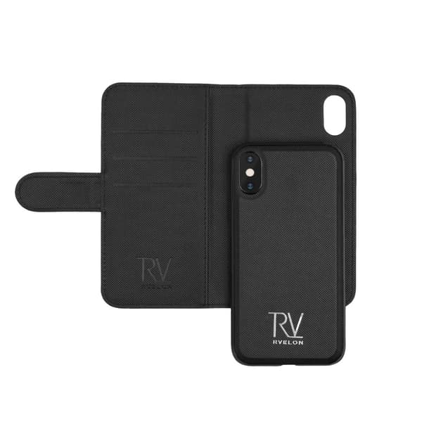 iPhone XS Max Wallet Case Magnet Rvelon - Black Svart