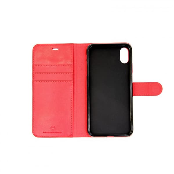 iPhone XS Max Wallet Case with Stand - Red Röd