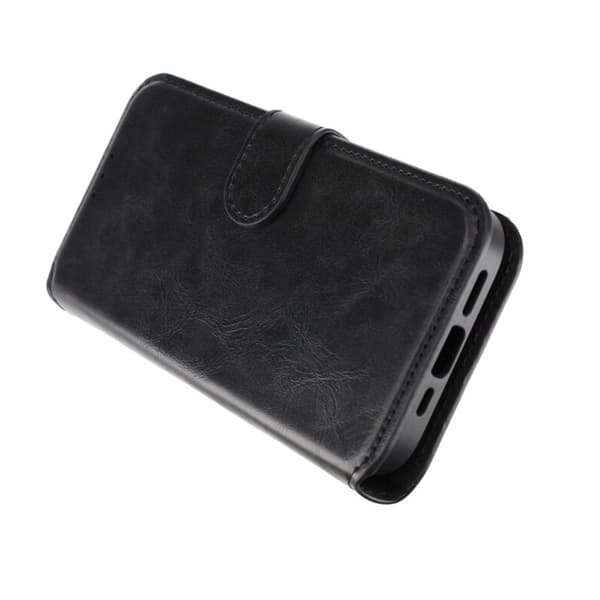 iPhone 15 Pro Wallet Case Magnet Rvelon - Black Svart