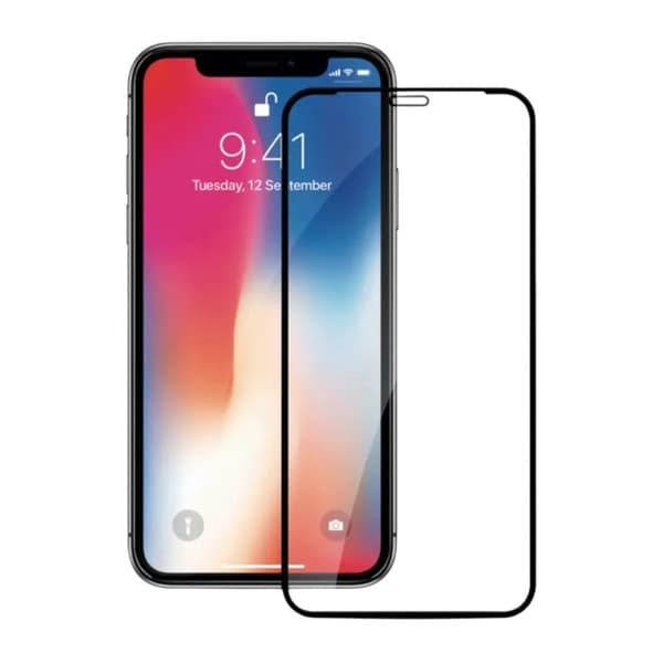 Rvelon Skärmskydd för iPhone 11 Pro/XS/X - 3D Härdat Glas - Bulk Svart