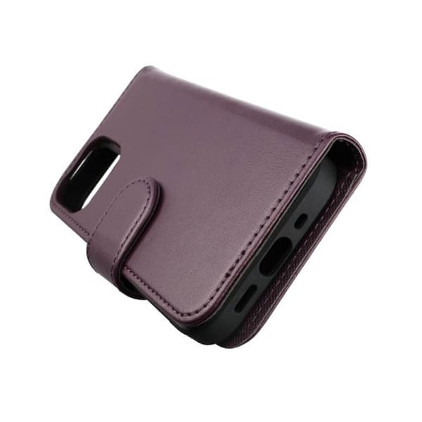 iPhone 13 Mini Plånboksfodral Magnet Rvelon - Mörklila Lila
