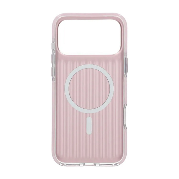Mobilskal Korrugerad Magsafe för iPhone 17 Pro Max - Rosa Rosa