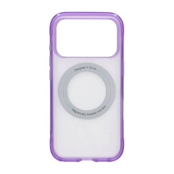 360-degree Rotating Stand Matte Magnetic Shockproof Airbag  Case  For iPhone 17 Pro Max/18 Pro Max Purple