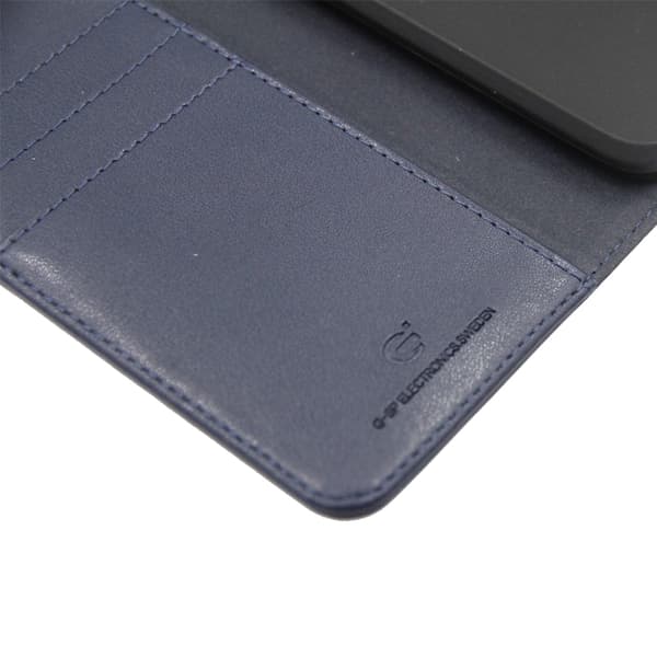 Wallet Case Leather with Stand for iPhone X and XS - Blue Blå