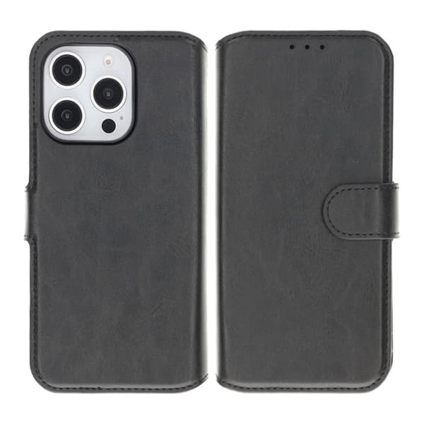 iPhone 16 Pro Max Wallet Case Magnet Rvelon - Black Svart