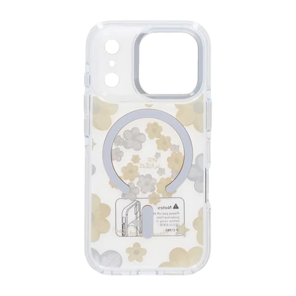 Gradient Floral Magnetic Case For iPhone 17 Pro Yellow Gul