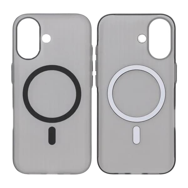 Corrugated Phone Case for iPhone 17 - Frosted Grey Grå