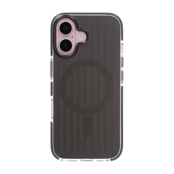 Patterned TPU Case for iPhone 16 with MagSafe - Black Svart