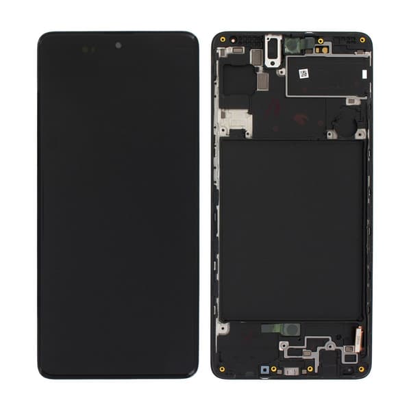 Samsung Galaxy A71 (SM-A715F) LCD Skärm med Display Original ... Svart