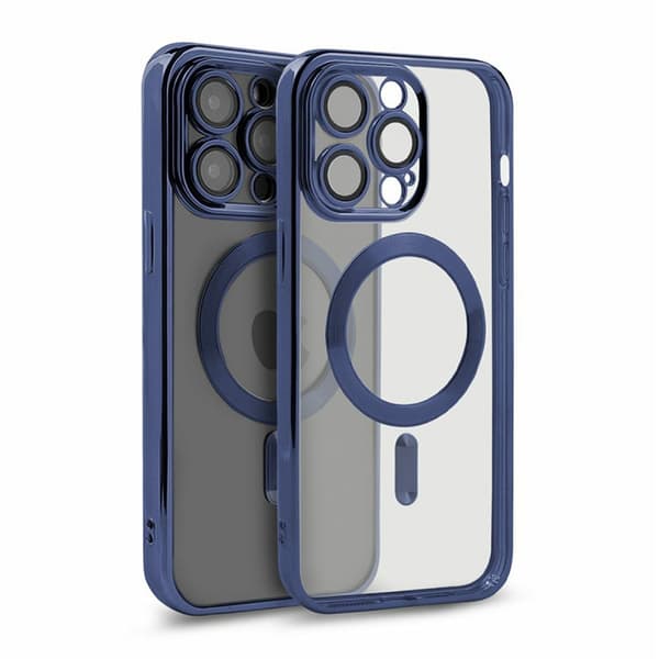 Luxury Mobilskal med Magsafe iPhone 15 Pro - Mörkblå Dark Blue