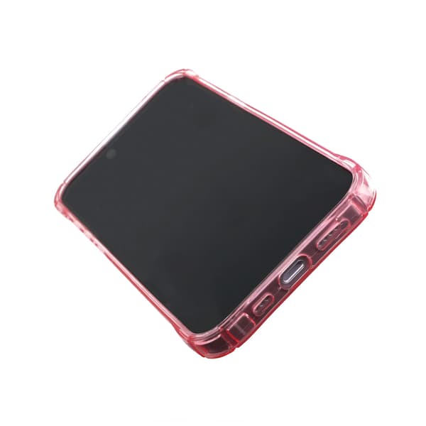 iPhone 14 Plus Shockproof Case with Card Holder - Pink Rosa