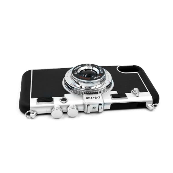 Mobilskal Silikon iPhone XS Max Kameramotiv - Svart Mönstrat