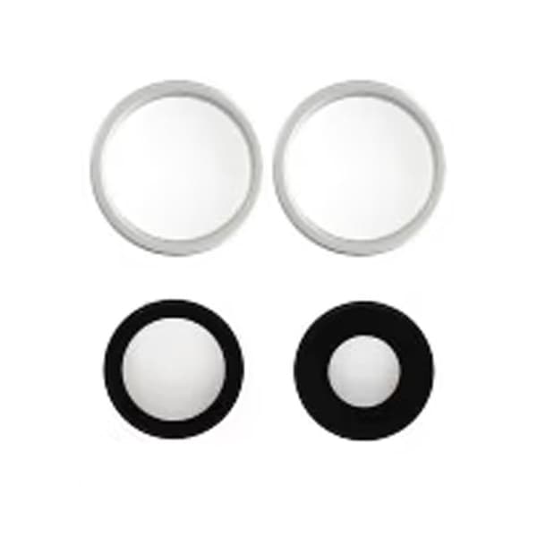 iPhone 16/16 Plus Kameralins med metallram - Vit Vit