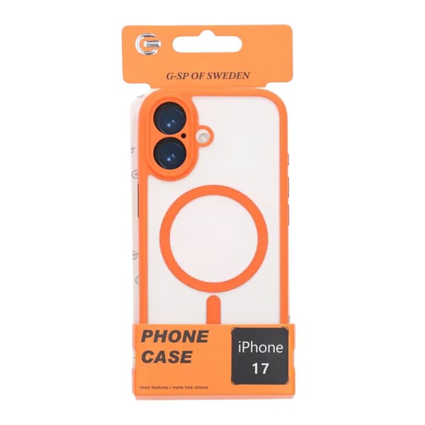 Case for iPhone 17 with MagSafe and Camera Protection with Orange Orange