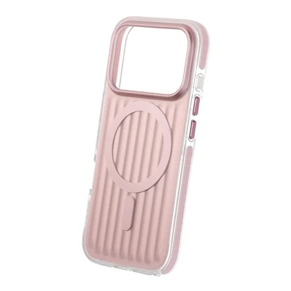 Corrugated Magsafe Mobile Case for iPhone 17 Pro - Pink Rosa