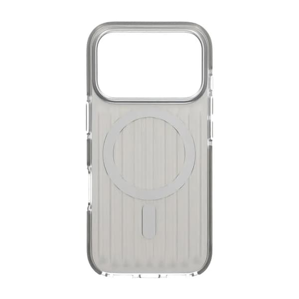 Corrugated suitcase metal paint magnetic suction Case For iPhone 17 Pro Silver Silver
