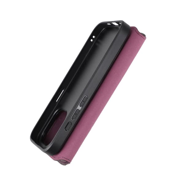 RV Magnetic Wallet Case iPhone 15 Pro Dark Cherry Lila