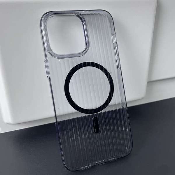iPhone 15 Pro Mobilskal Korrugerad - Svart Svart