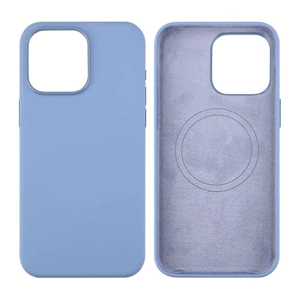 iPhone 15 Pro Max Case - Silicone With Magsafe Rvelon Blue Blå