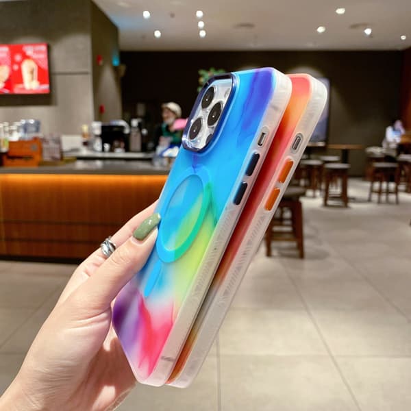 iPhone 14 Plus MagSafe Phone Case - Multicolor Abstract Mönstrat