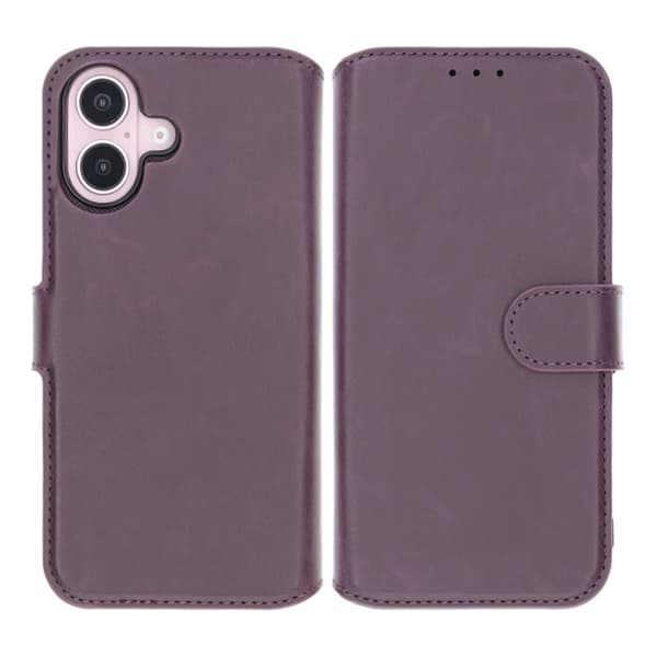 RV Magnetic Wallet Case iPhone 16 Dark Cherry Lila