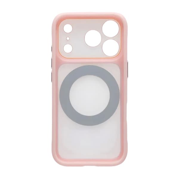 Clear Glow 360-degree Rotating MagSafe Stand Case For iPhone 17 Pro Max Pink Rosa