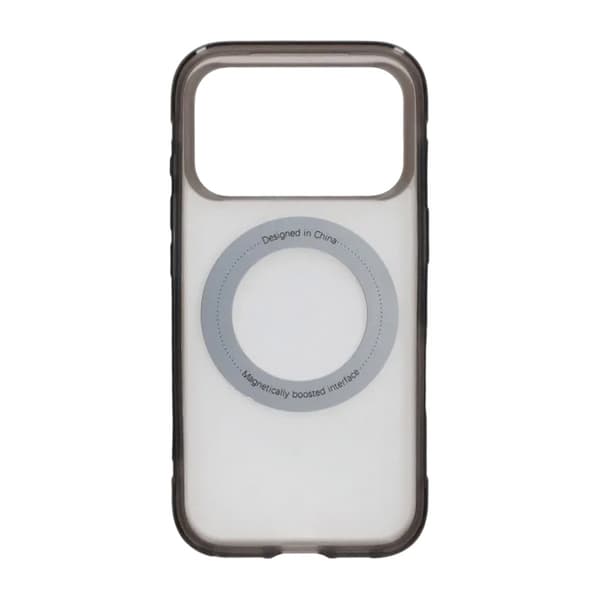 360-degree Rotating Stand Matte Magnetic Shockproof Airbag  Case  For iPhone 17 Pro Max/18 Pro Max Black