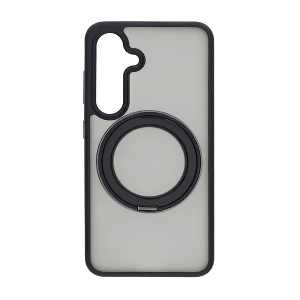 Matte case 360 ​​rotating bracket Mobile Phone Case For Samsung S24 Black Svart