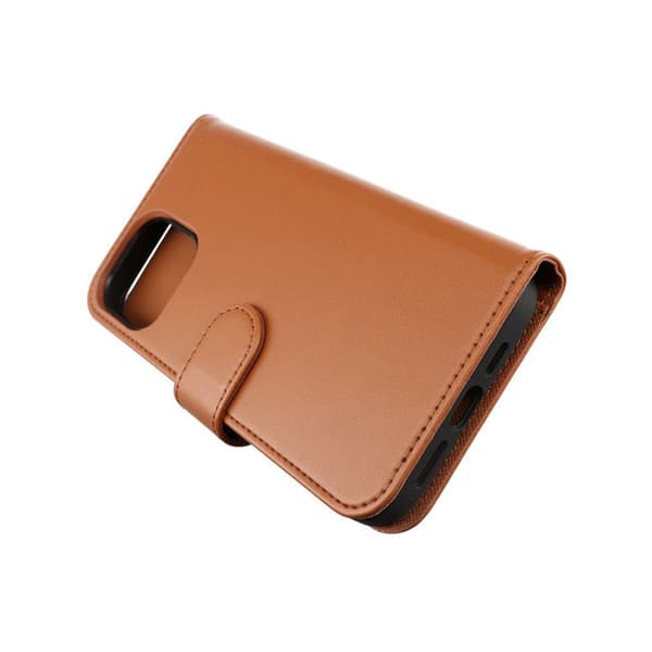 iPhone 13 Pro Max Wallet Case Magnet Rvelon - Gold Brown Brun